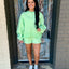 Sweat Shorts- Lime Green