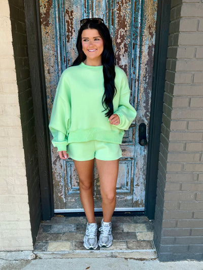 Sweat Shorts- Lime Green