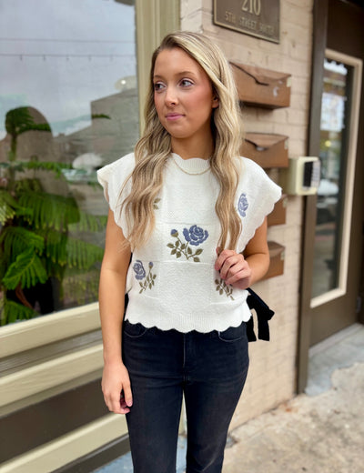 Bound in Bloom Top- Cream