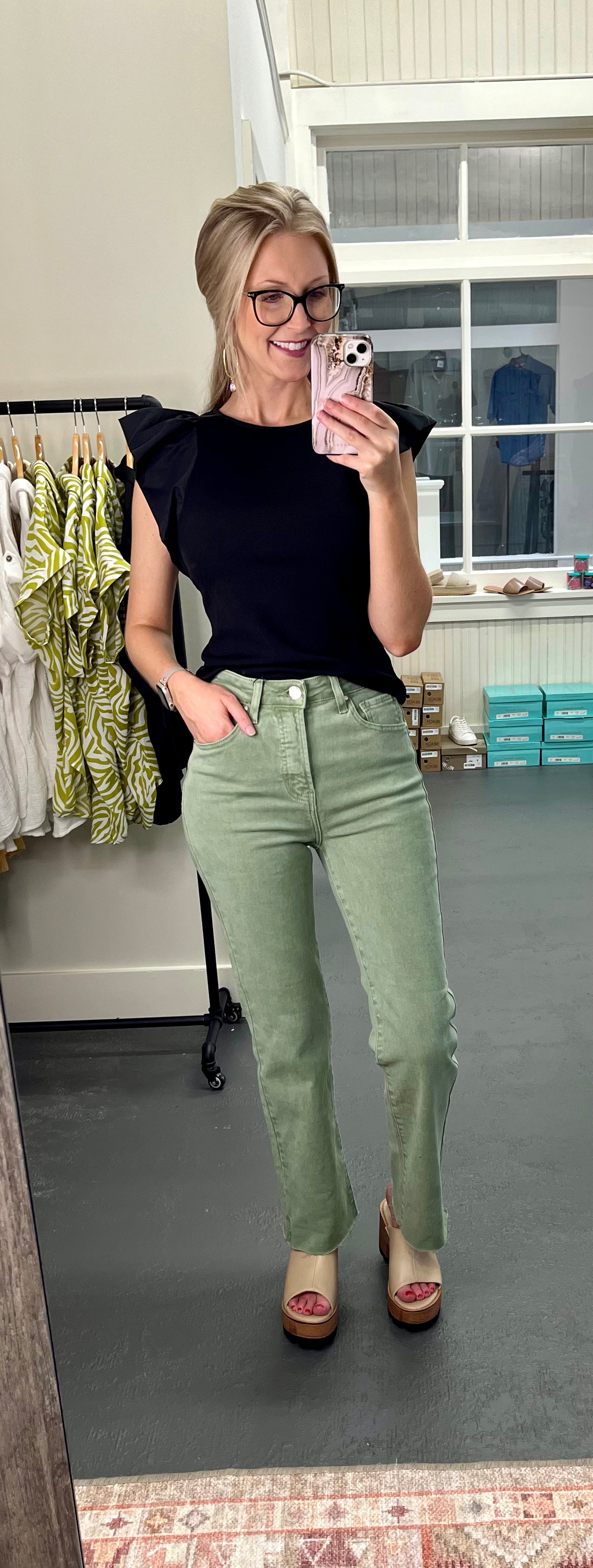 The Livie Jeans- Olive