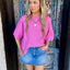Studded Denim Skort