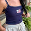 American Flag Tank- Navy