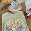 Free Bird Oversized Graphic Tee- Mocha