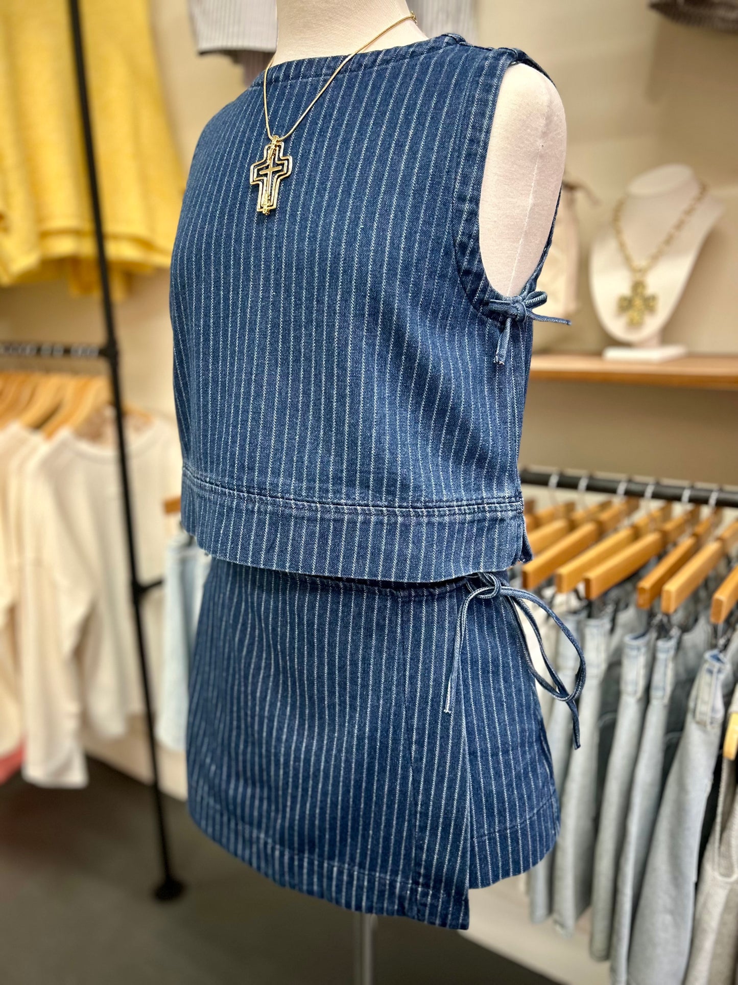 Eden Denim Skort Set