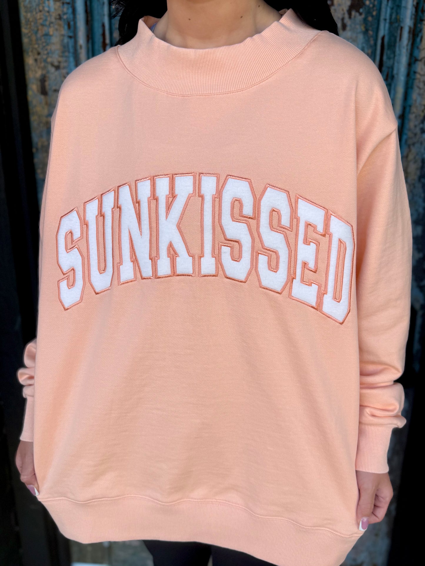 Sunkissed Mock Neck- Papaya