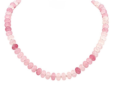 Rondelle Stone Necklace- 5 Colors