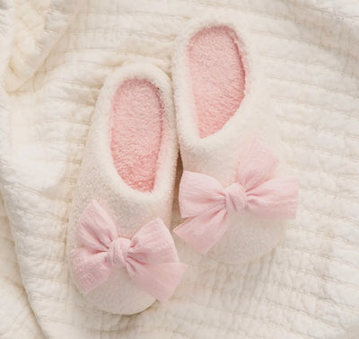 Betty Bow Blush Slippers