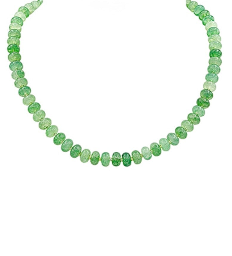 Rondelle Stone Necklace- 5 Colors