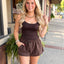 Millie Stripe Tank- Chocolate