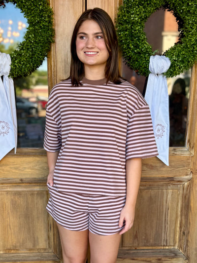 Lena Stripe Set- Pink