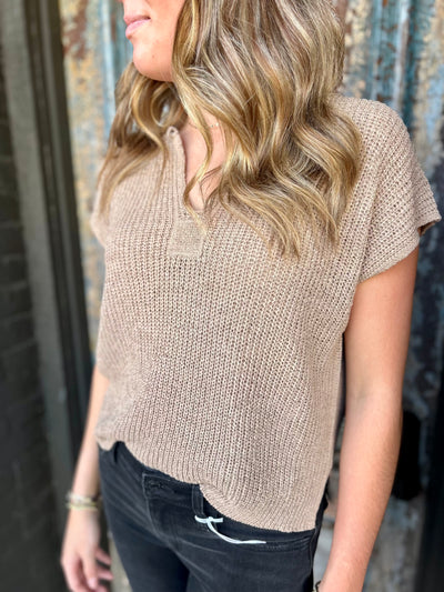 Knit Top- Tan