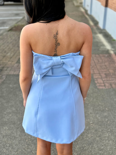 Bow Romper- Blue