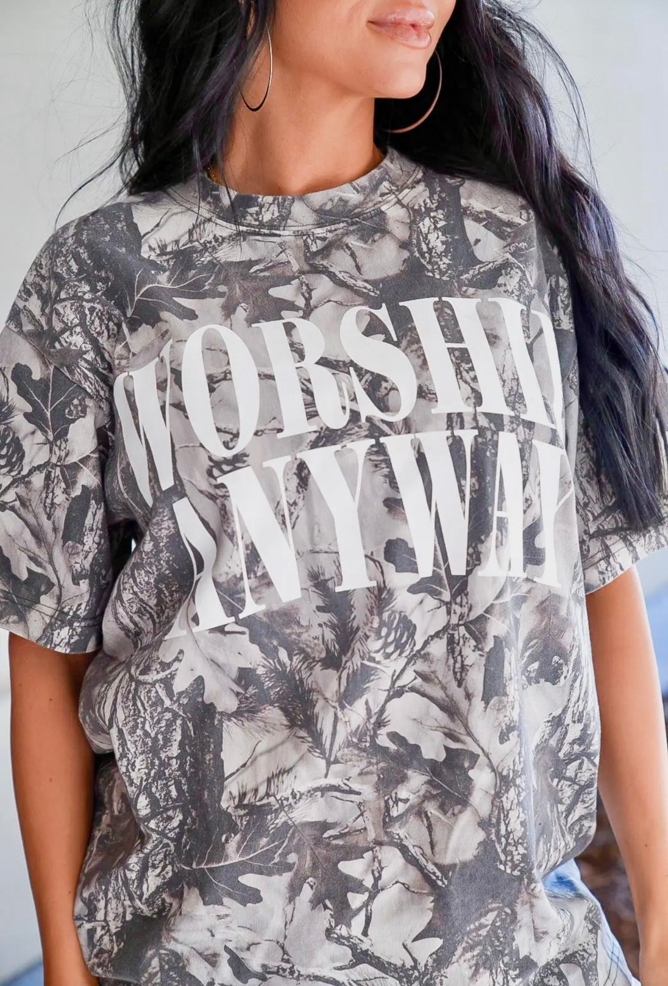 Worship Anyway Camo Tee