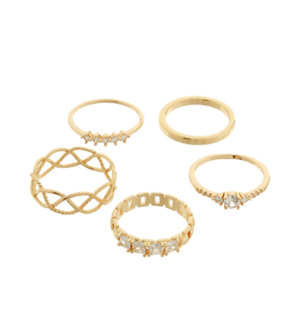 Paved Mixed Ring Set- F