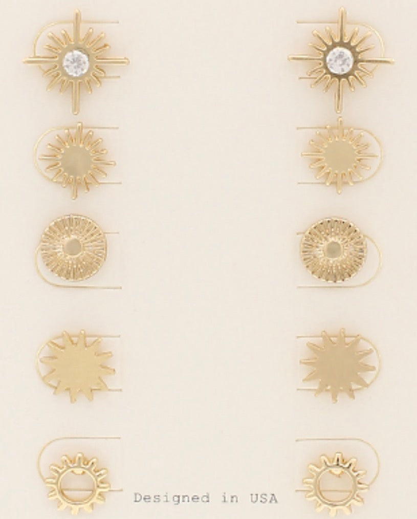 Sunburst Earring Set