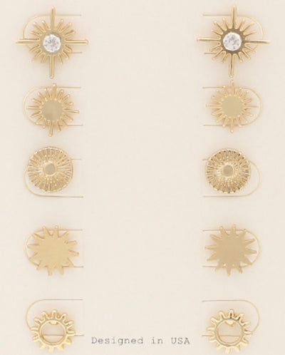 Sunburst Earring Set