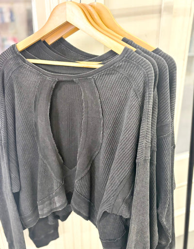 After Hours Knit Top- Black