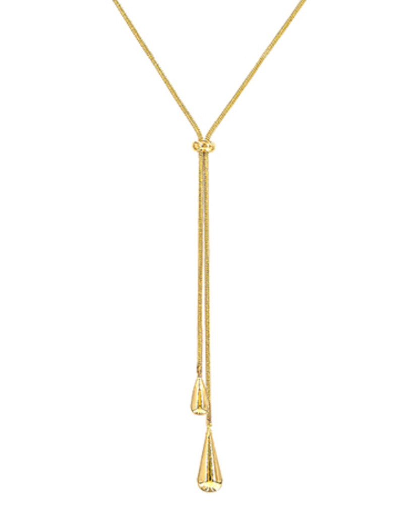 Teardrop Slider Y Necklace
