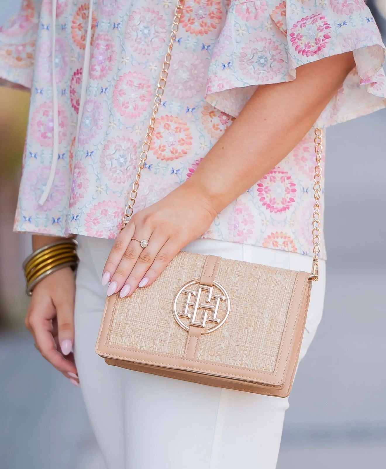 Cecilia Crossbody- Natural Lattice