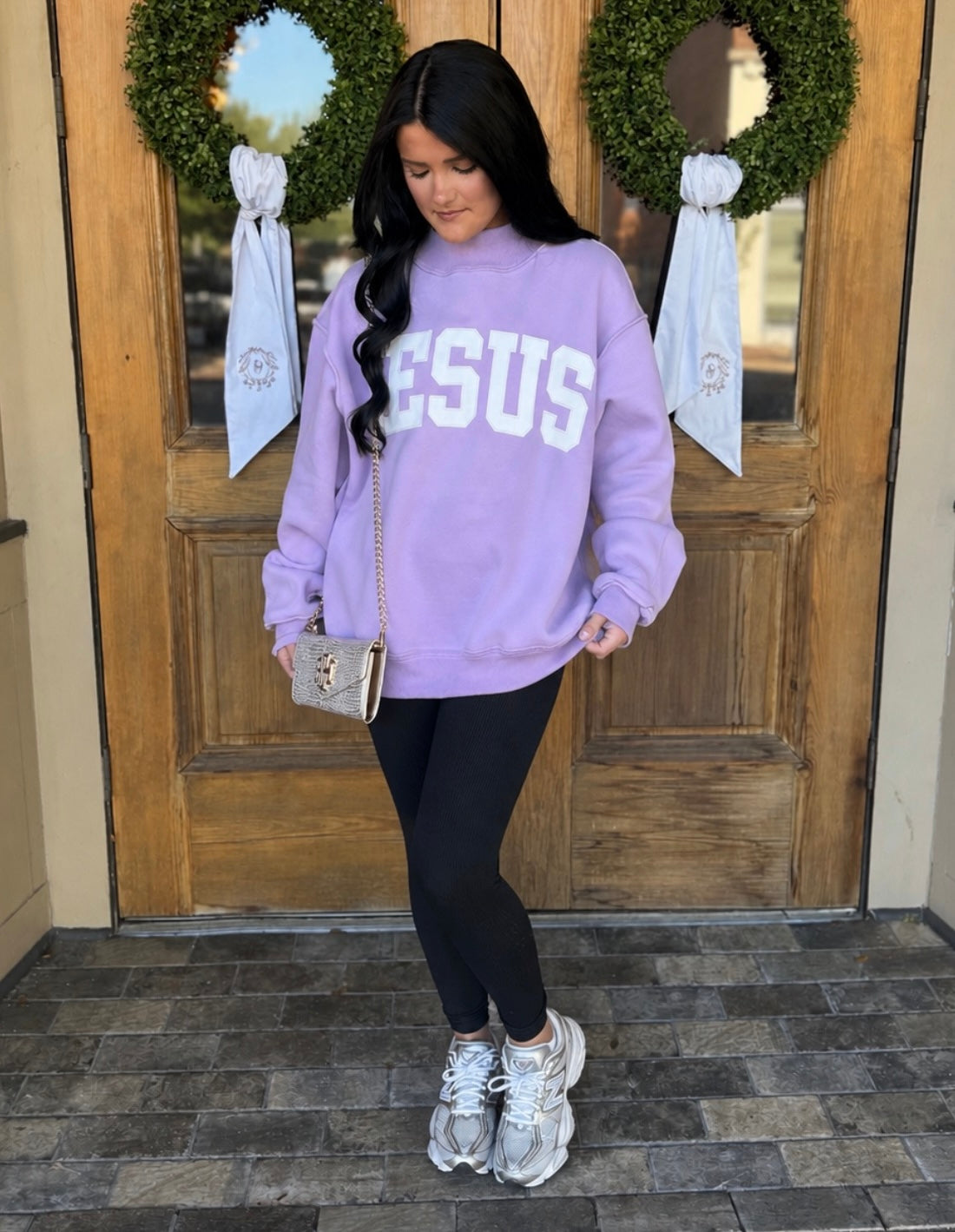 JESUS Mock Neck Sweatshirt