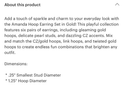 Hoop Earring Set- 1