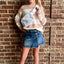 Girls KanCan Denim Skort- Medium Wash