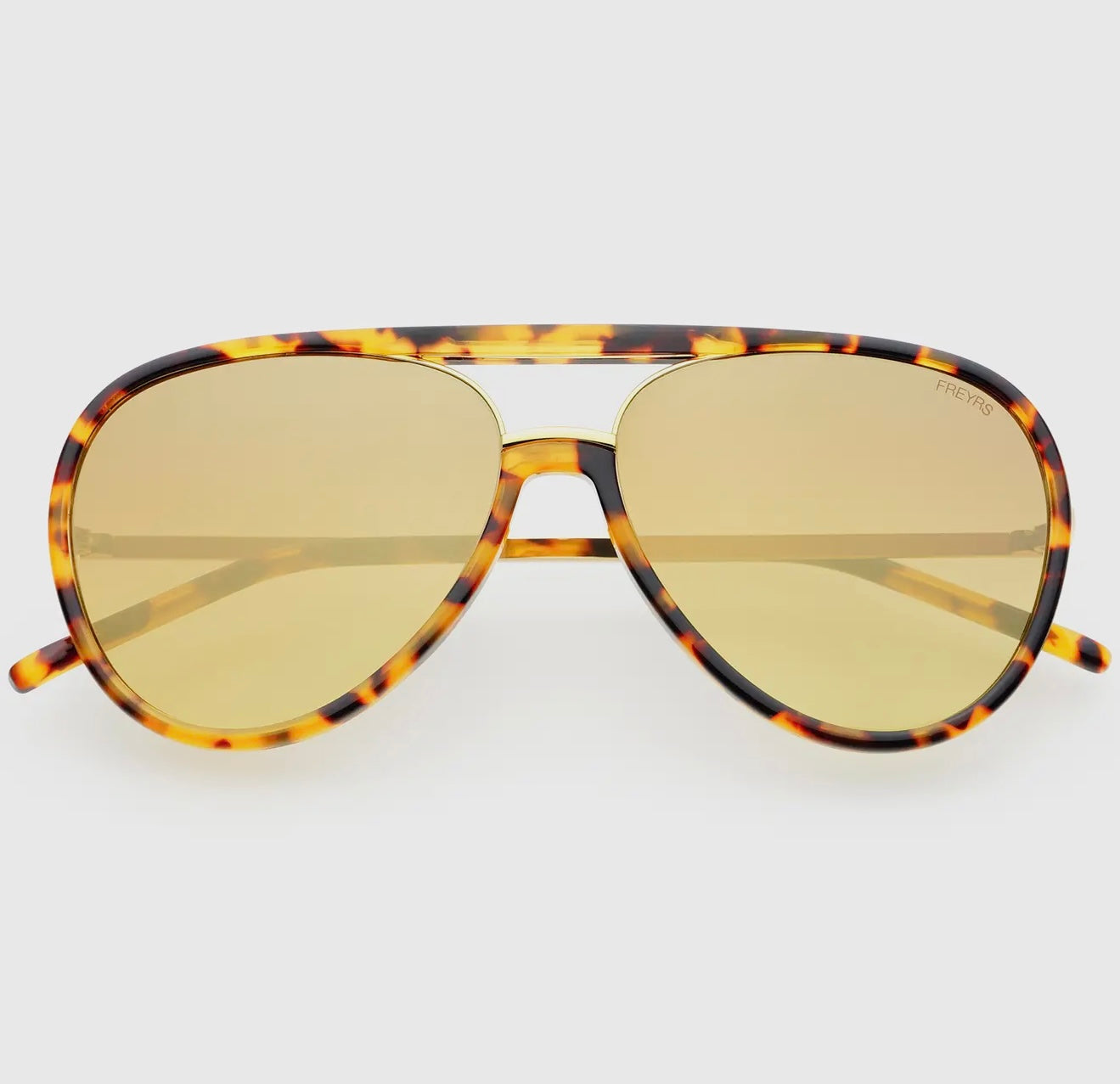 Shay Aviator Sunglasses- Tortoise/Gold Mirror