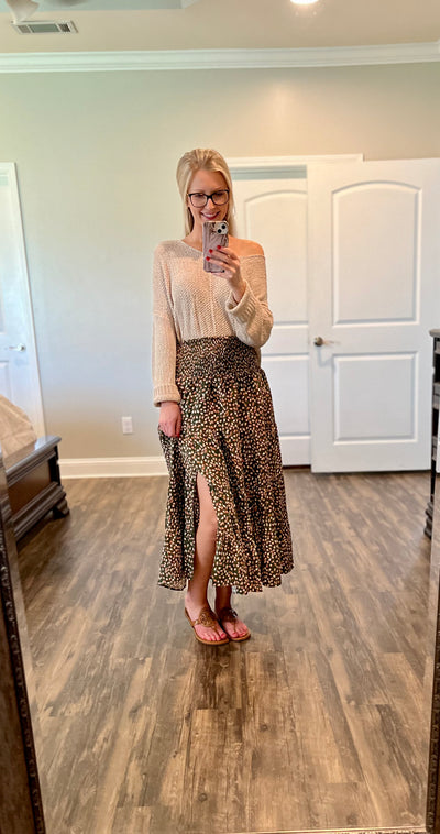FALLing For You Skirt- Olive