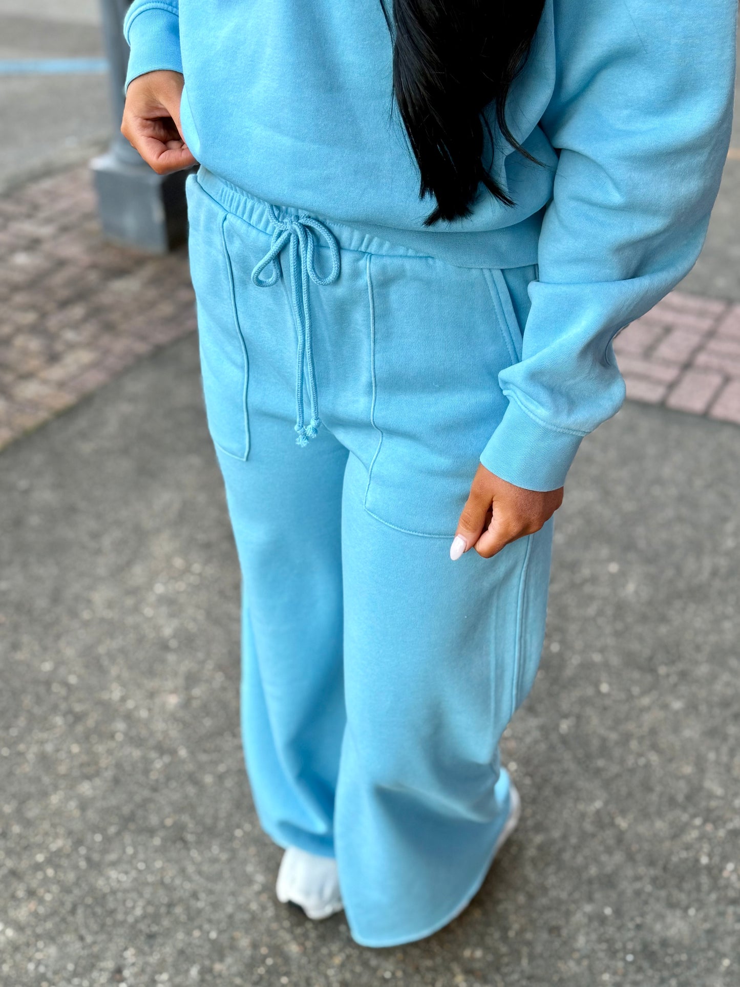 Tyler Drawstring Sweatpants- Blue