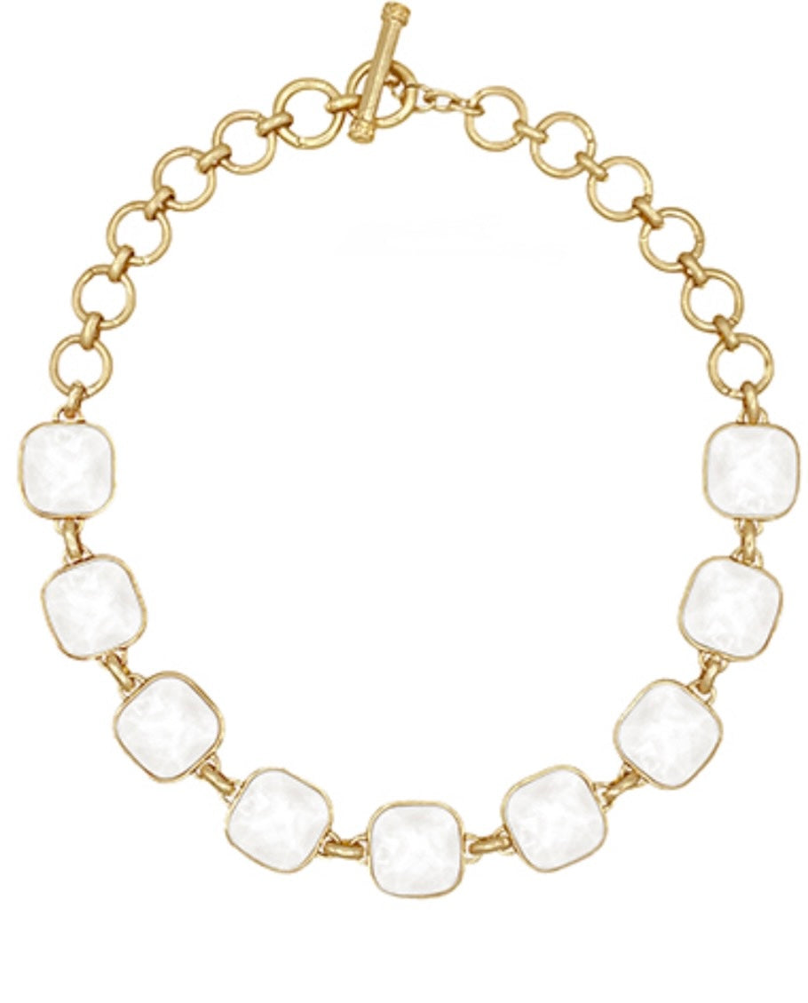 Square Stone Necklace