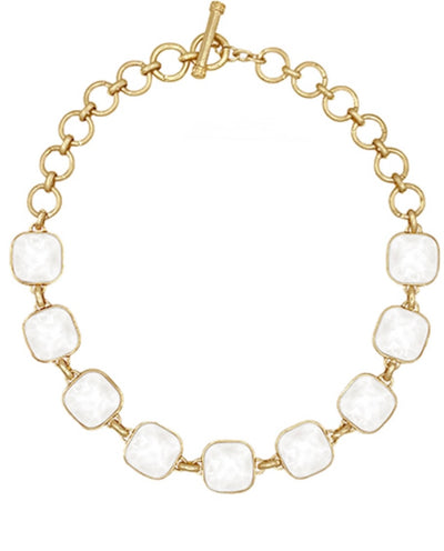 Square Stone Necklace