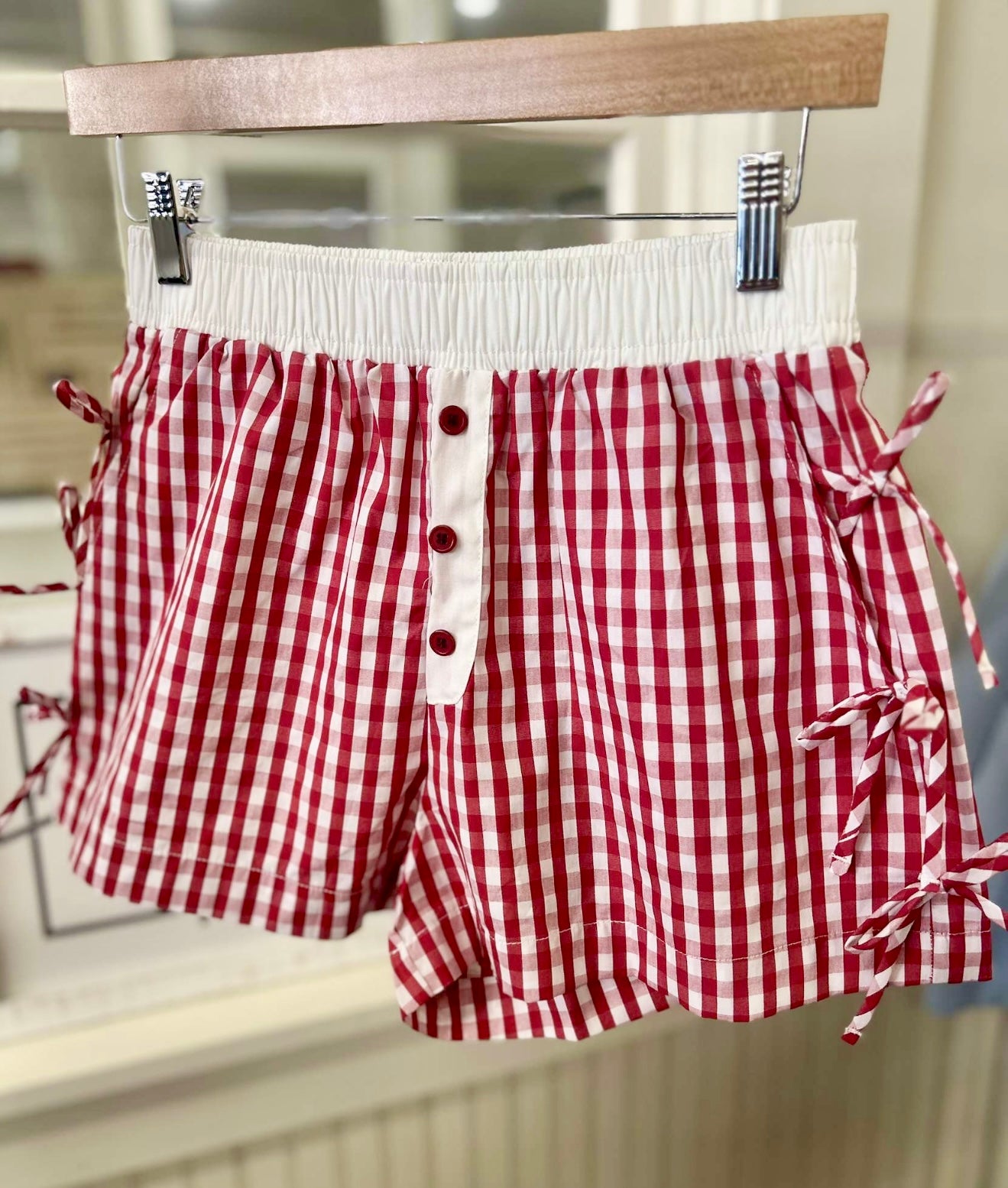 Lulu Mac Button Down Bow Boxer Shorts