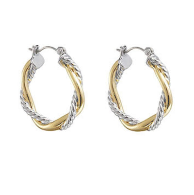 Twisted Two-Tone Hoops