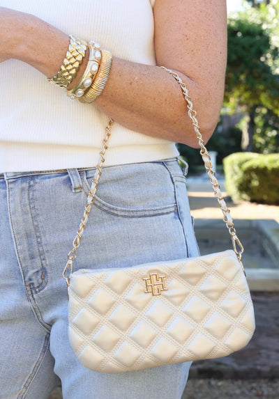 Livi Crossbody Pearl Quilted DQ