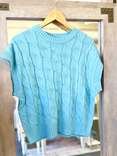 The Willow Knit- Aqua