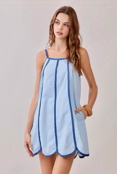 Millie Mini Dress- Blue