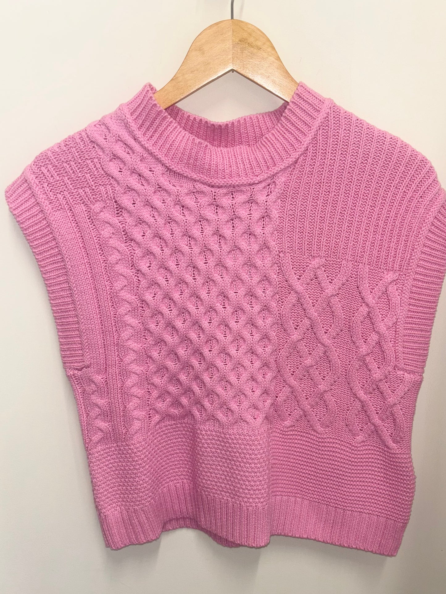 Cable Knit S/S Top