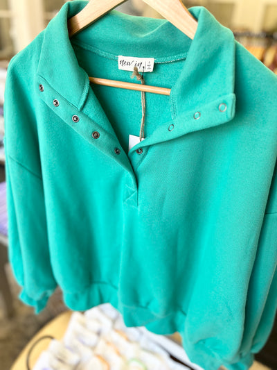 Henley Pullover- Green