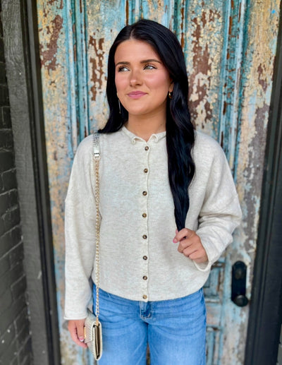 Timeless Touch Cardigan- Oatmeal