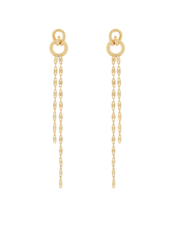 Knot & Chain Drop Earrings