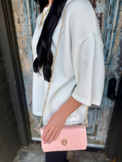 Brynleigh Clutch Crossbody-Blush