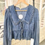 L/S Denim Tie Top