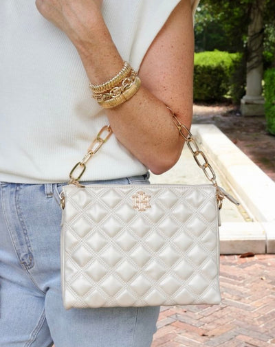 Jocelyn Crossbody Pearl Quilted DQ