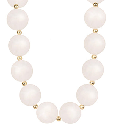 Bauble Necklace- White & Gold