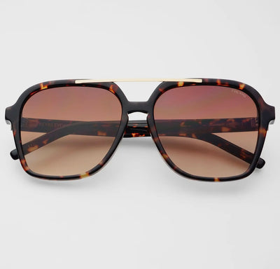 Spencer Aviator Sunglasses- Brown