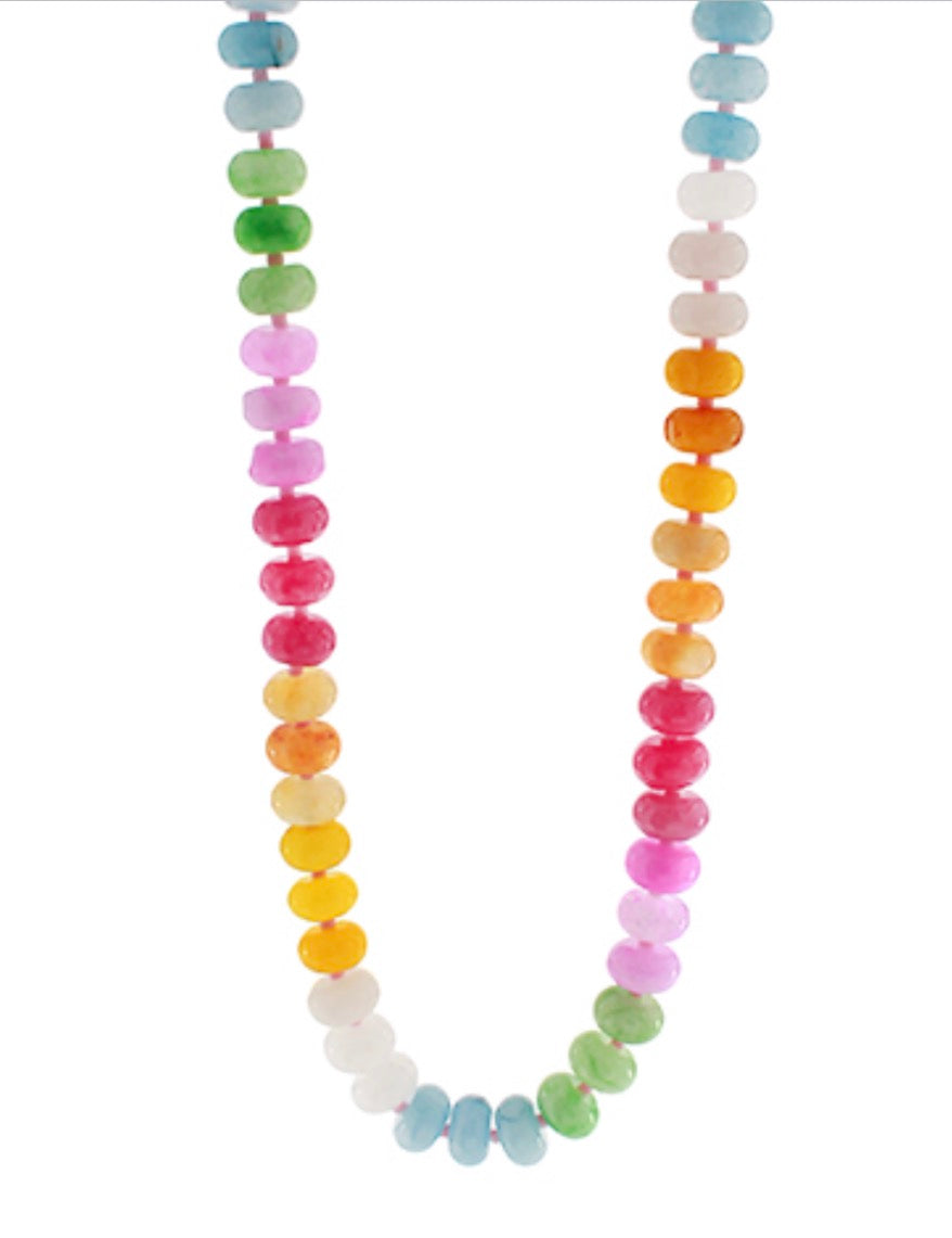 Multi Color Rondelle Necklace