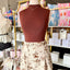 Cream Floral Skort