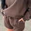 Drawstring Shorts- Brown