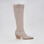 Suede Knee High Boots- Nude