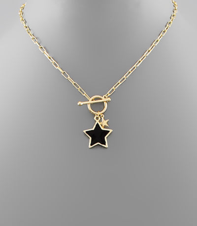 Black Star Toggle Necklace